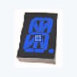 Alpha Numeric Single Digit blue LED Display 0.80 Inch Cathode