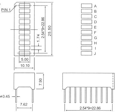 10 segment LED Display