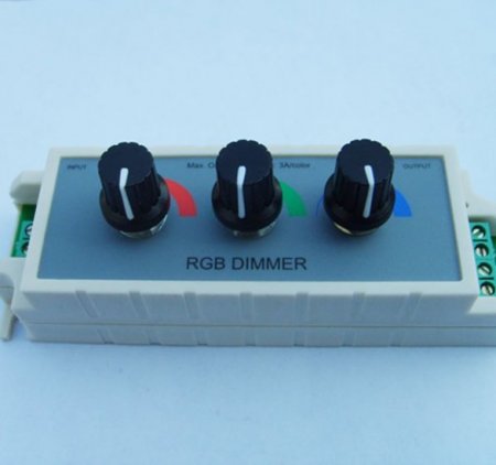 3 Channel RGB LED Dimmer Adjustable Bright Controller 12V 3A