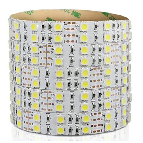 Double row 5050 SMD LED strip, 5m, 120LEDs / m